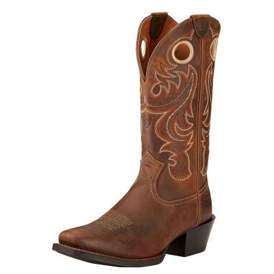 Stivali Cowboy Uomo Ariat Sportive Square Punta Marroni | 6Y84SYO