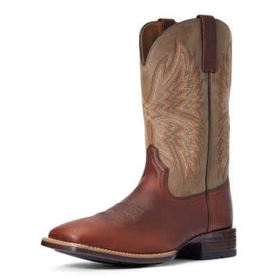 Stivali Cowboy Uomo Ariat Valor Ultra Marroni Verde Oliva | 4BAJWVV