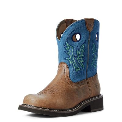 Stivali Da Cowgirl Donna Ariat Fatbaby Heritage Marroni Blu | 172KJJT