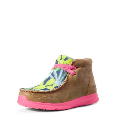 Stivali Western Bambino Ariat Spitfire Marroni Menta Rosa | Q66WI84