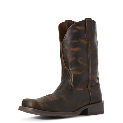 Stivali Western Uomo Ariat Rambler Ultra Marroni Scuro | HH7Y6BT