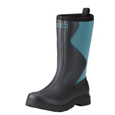 Wellies Donna Ariat Springfield Rubber Boots Nere Blu | KA35519